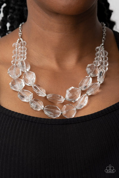 Paparazzi Necklaces - Icy Illumination - White