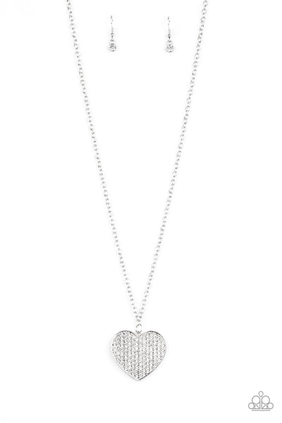 Paparazzi Necklace - Have To Learn The HEART Way - White