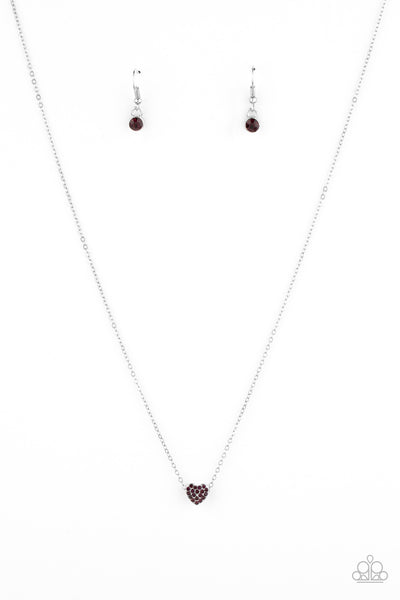 Paparazzi Necklaces -  Hit Em Where It HEARTS - Purple