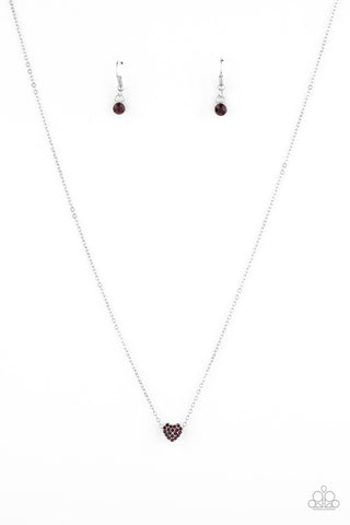 Paparazzi Necklaces -  Hit Em Where It HEARTS - Purple