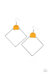 Paparazzi Earrings - Friends Of A Leather - Yellow
