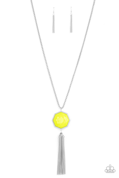 Paparazzi Necklaces - Prismatically Polygon - Yellow