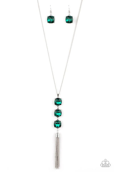 Paparazzi Necklace - GLOW Me The Money - Green