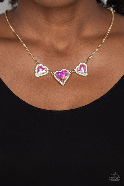Paparazzi Necklace - State Of The Heart - Gold