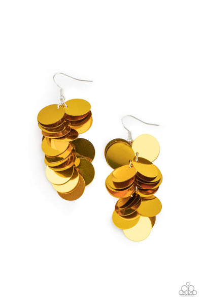 Paparazzi Earrings  - Now You SEQUIN it- Gold