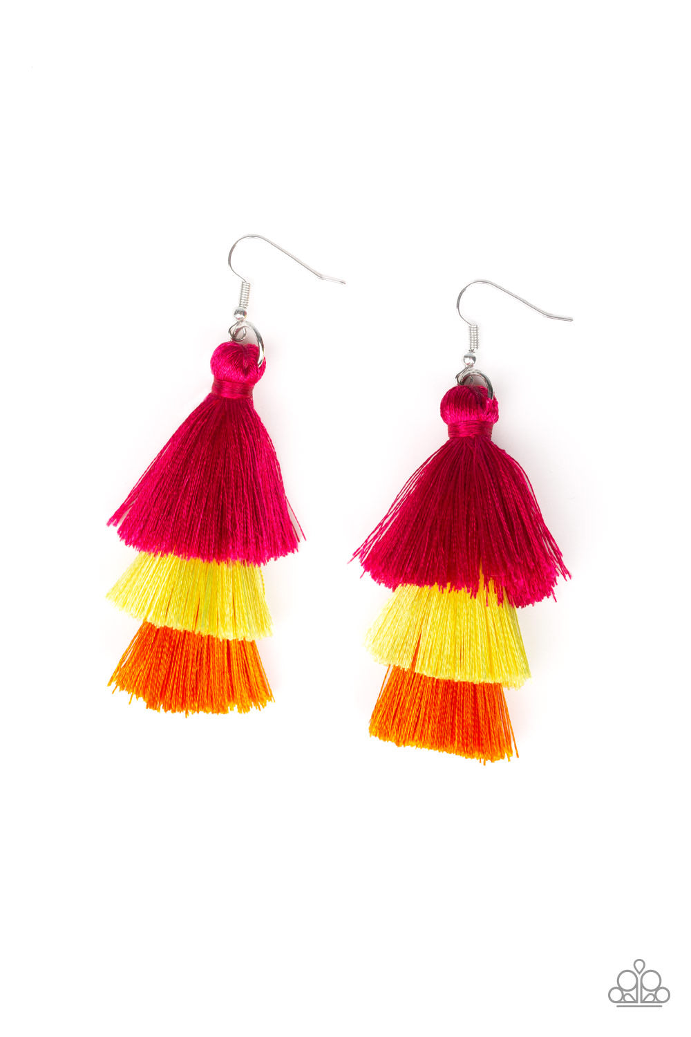 Paparazzi Earrings- Hold On To Your Tassel! - Multi - SHOPBLINGINGPRETTY