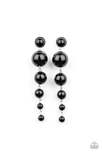 Paparazzi Earrings - Living a WEALTHY Lifestyle - Black
