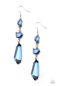 Paparazzi Earrings -  Sophisticated Smolder - Blue