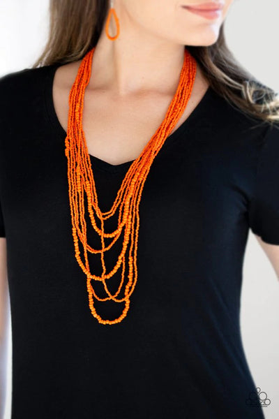 Paparazzi Necklaces - Totally Tonga - Orange