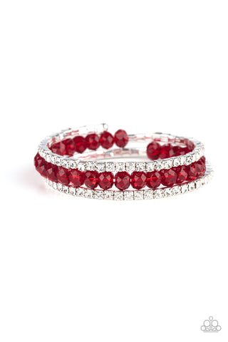 Paparazzi Bracelet- Glam-ified Fashion - Red