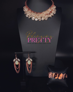 Paparazzi Bracelet, Earring, & Necklace Set - Copper