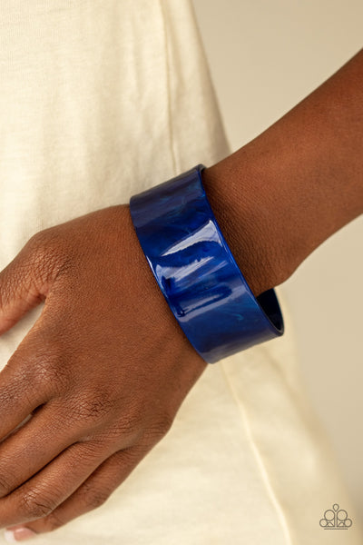 Paparazzi Bracelet- Glaze Over - Blue