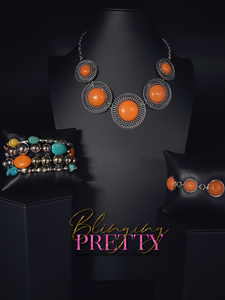 Paparazzi Necklaces,  & Bracelets Set-  Orange