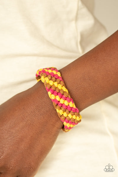 Paparazzi  Bracelet - WEAVE No Trace - Pink - SHOPBLINGINGPRETTY