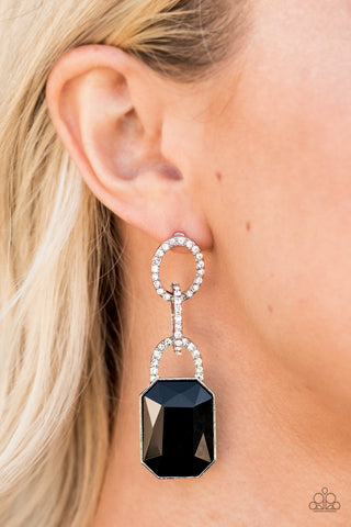 Paparazzi Earrings -  Superstar Status - Black