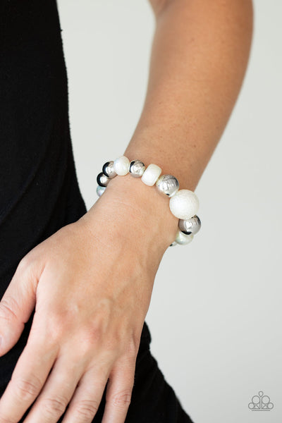 Paparazzi Necklaces & Bracelet Set - Twinkle Twinkle, Im The Star (Necklace) Starstruck Shimmer - White (Bracelet)