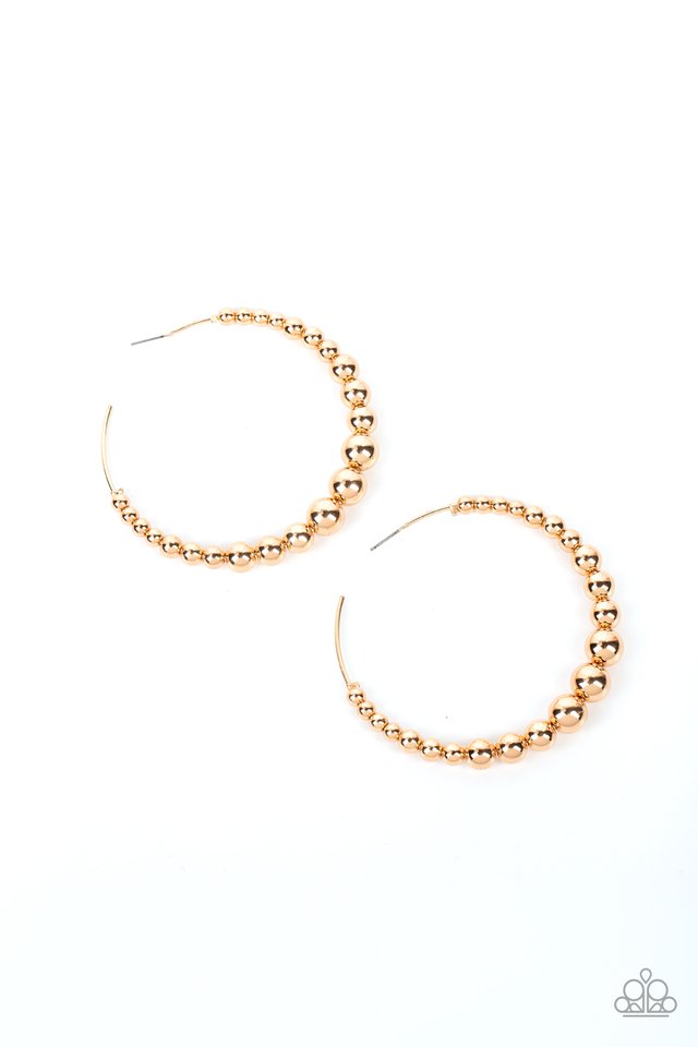 Paparazzi Earrings-  Show Off Your Curves - Gold