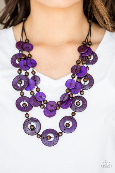 Paparazzi Necklace - Catalina Coastin - Purple - SHOPBLINGINGPRETTY