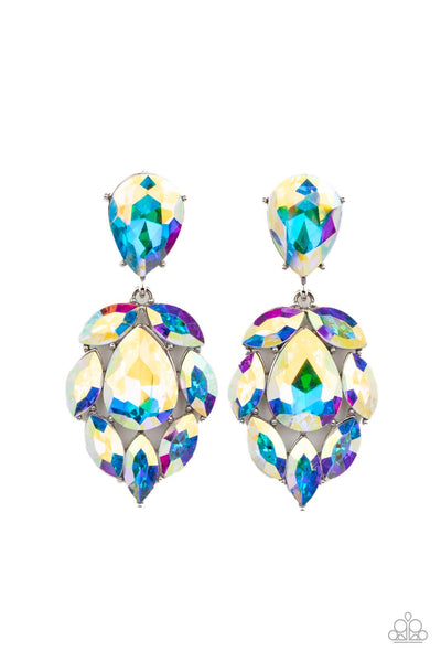 Paparazzi Earrings -Galactic Go-Getter - Multi (Iridescent)