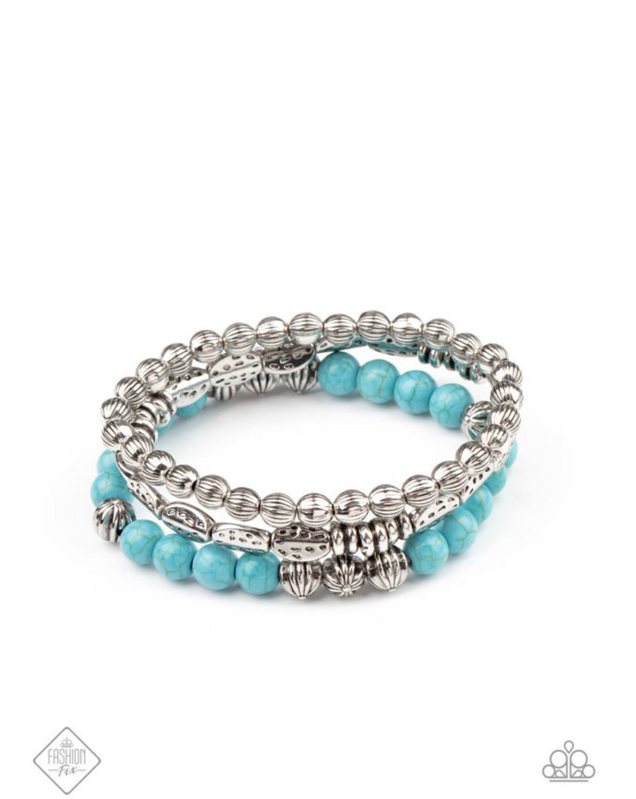 Paparazzi Bracelets- Trail Mix Mecca - Blue (February 2021 Fashion Fix)