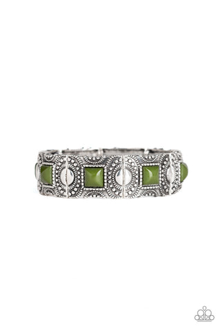 Paparazzi Bracelet - Tribal Trailblazer - Green - SHOPBLINGINGPRETTY