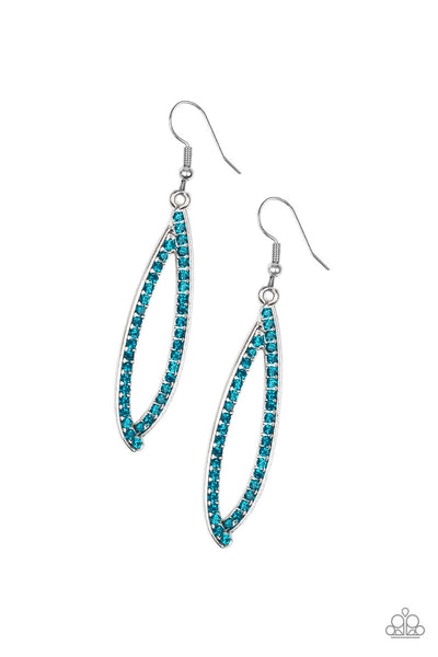 Paparazzi Necklace - Gather Around Gorgeous - Blue & Treasure Trove Trinket - Blue Earring