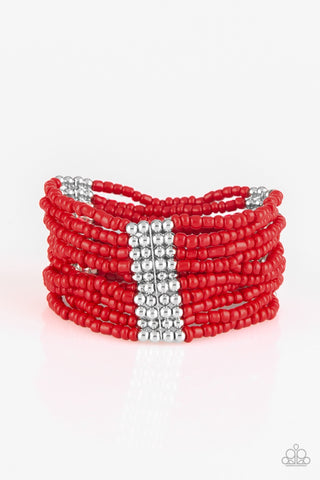 Paparazzi Bracelet-Outback Odyssey - Red - SHOPBLINGINGPRETTY