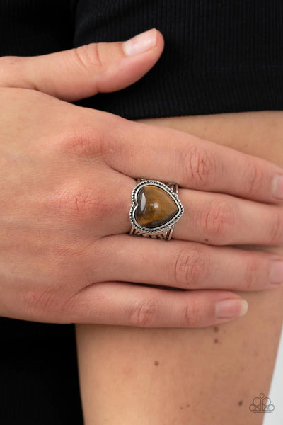 Paparazzi Ring -  Stone Age Admirer - Brown