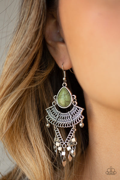 Paparazzi Earrings - Vintage Vagabond - Green