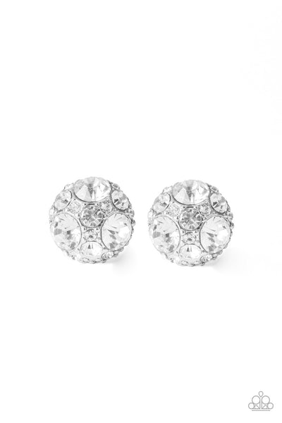 Paparazzi Earrings - Diamond Daze - White