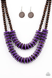 Paparazzi Necklace - Dominican Disco - Purple - SHOPBLINGINGPRETTY