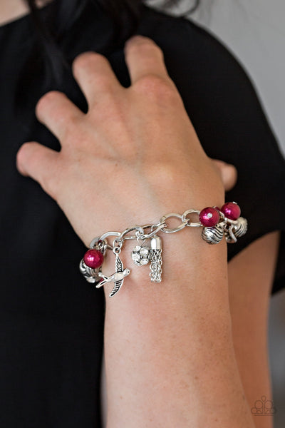 Paparazzi Bracelets - Lady Love Dove - Red