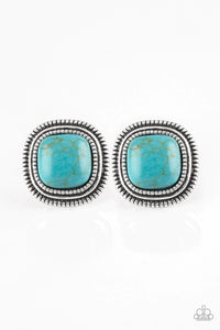 Paparazzi Earrings- FRONTIER Runner - Blue