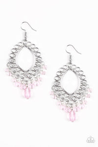 Paparazzi Earrings - Just Say NOIR - Pink - SHOPBLINGINGPRETTY