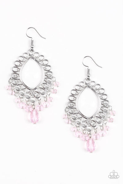 Paparazzi Earrings - Just Say NOIR - Pink - SHOPBLINGINGPRETTY