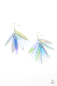 Paparazzi Earrings  - Holographic Glamour - Blue