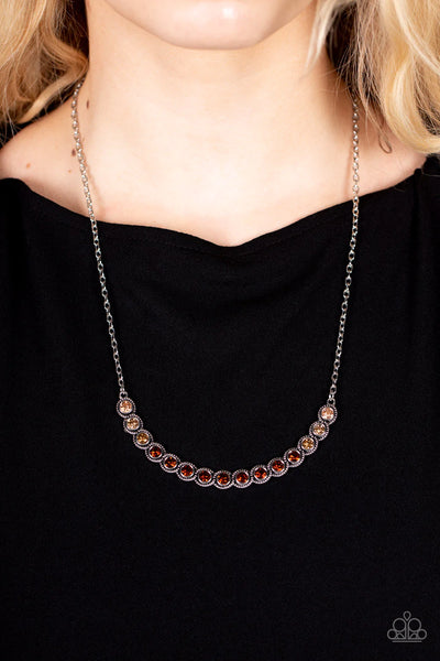 Paparazzi  Necklace- Throwing SHADES - Brown