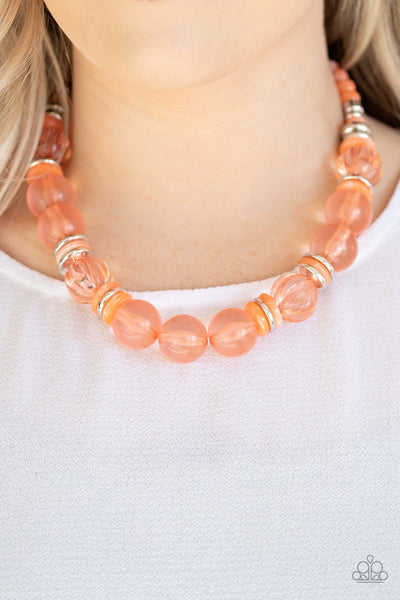 Paparazzi Necklace - Bubbly Beauty - Orange