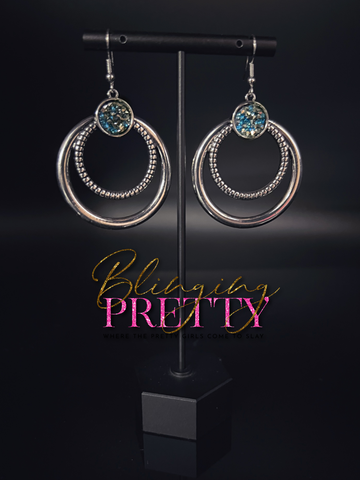 Paparazzi Earrings - Spun Out Opulence - Blue