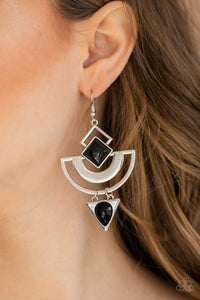 Paparazzi Earrings - Geo Gypsy - Black