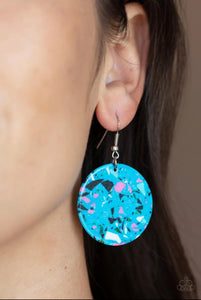 Paparazzi Earrings - Tenaciously Terrazzo - Blue