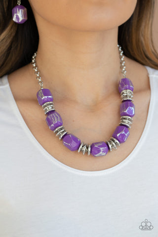 Paparazzi Necklaces - Girl Grit - Purple