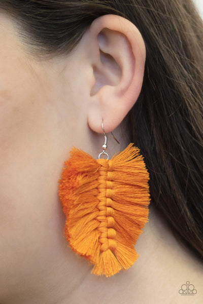 Paparazzi Earrings - Knotted Native - Orange - SHOPBLINGINGPRETTY