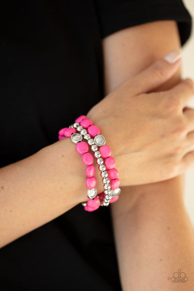 Paparazzi Bracelet - Desert Verbena - Pink