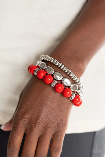 Paparazzi Bracelets - Prismatic Pop - Red