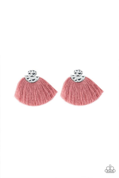 Paparazzi Earrings- Make Some PLUME - Pink - SHOPBLINGINGPRETTY