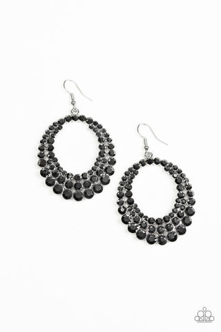 Paparazzi Earrings-  Universal Shimmer - Silver - SHOPBLINGINGPRETTY