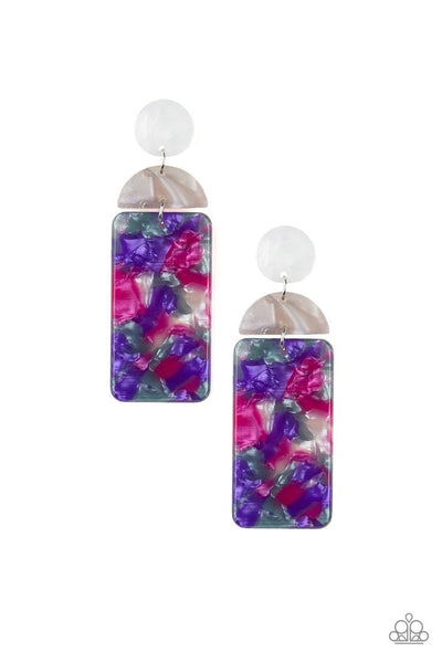 Paparazzi Earrings - HAUTE On Their Heels - Purple - SHOPBLINGINGPRETTY