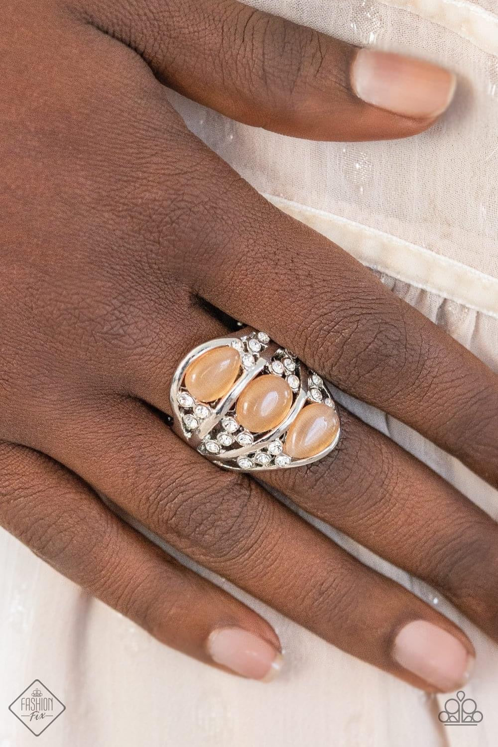 Paparazzi Ring-  Underrated Shimmer - Orange  (February 2021 Fashion Fix)