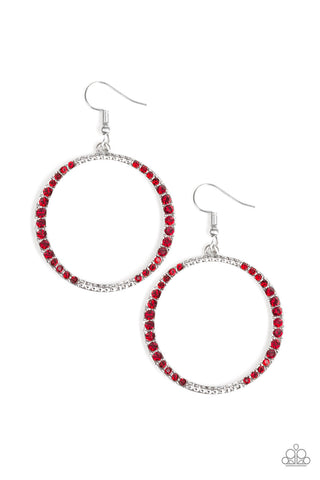 Paparazzi Earrings - Risky Ritz - Red - SHOPBLINGINGPRETTY